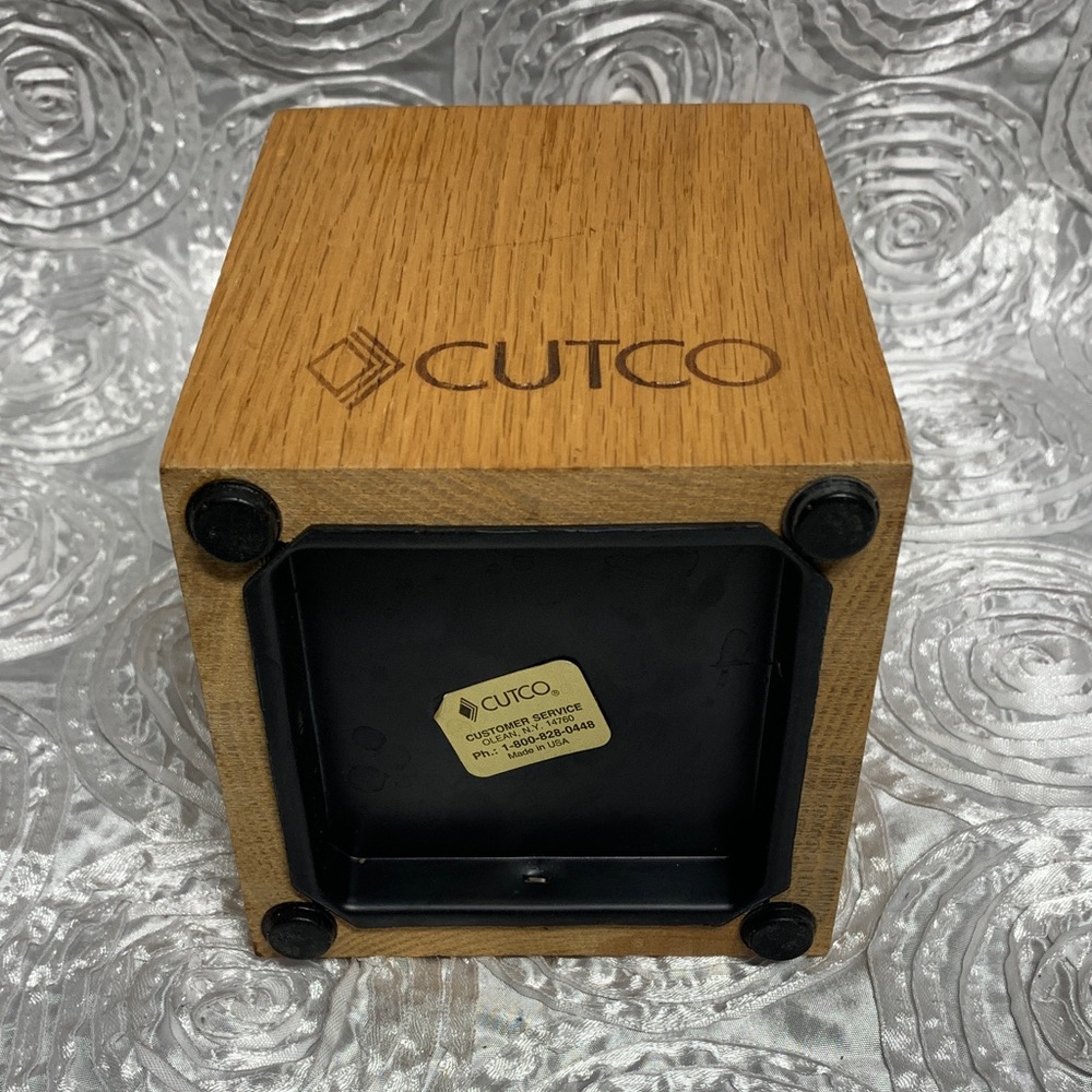 Cutco Oak Wood Utensil Organizer - Picture 2 of 8